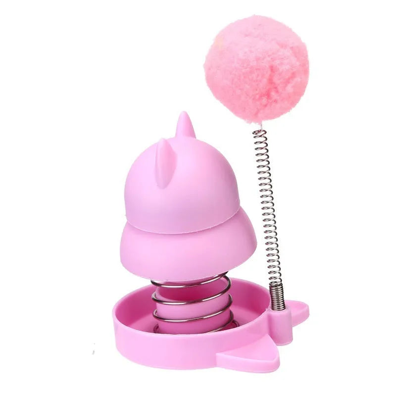 55mm mint-flavoured cat toy ball with self-hi feature and teasing stick for teeth cleaning