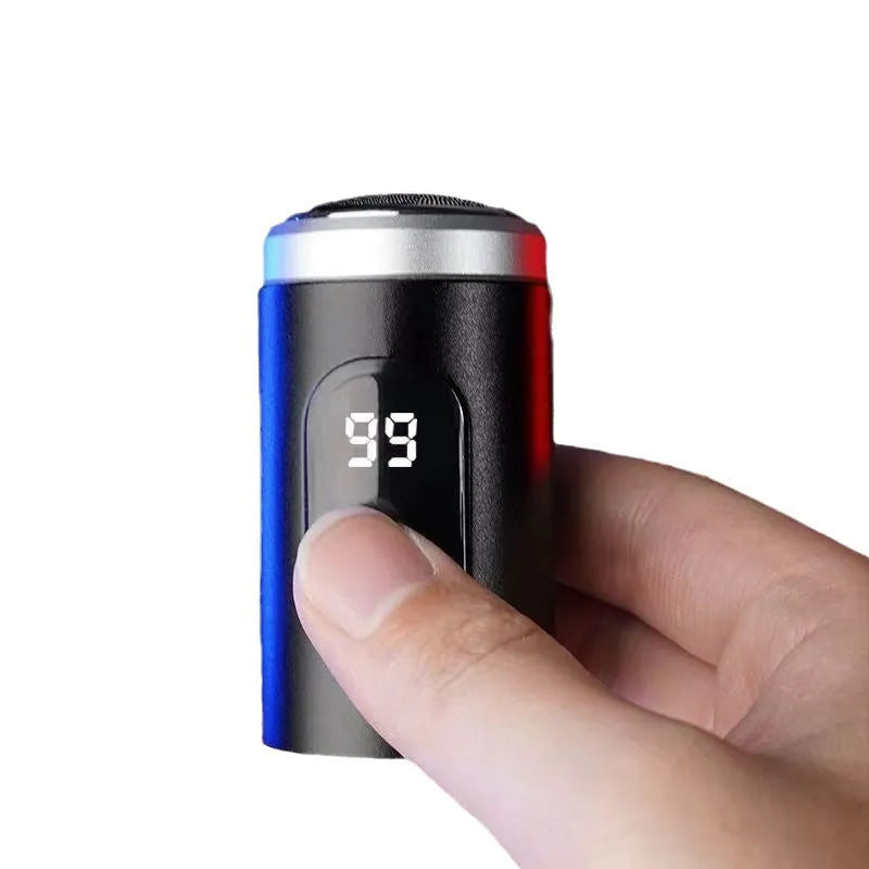 Black portable USB rechargeable shaver with brushless motor and LED display