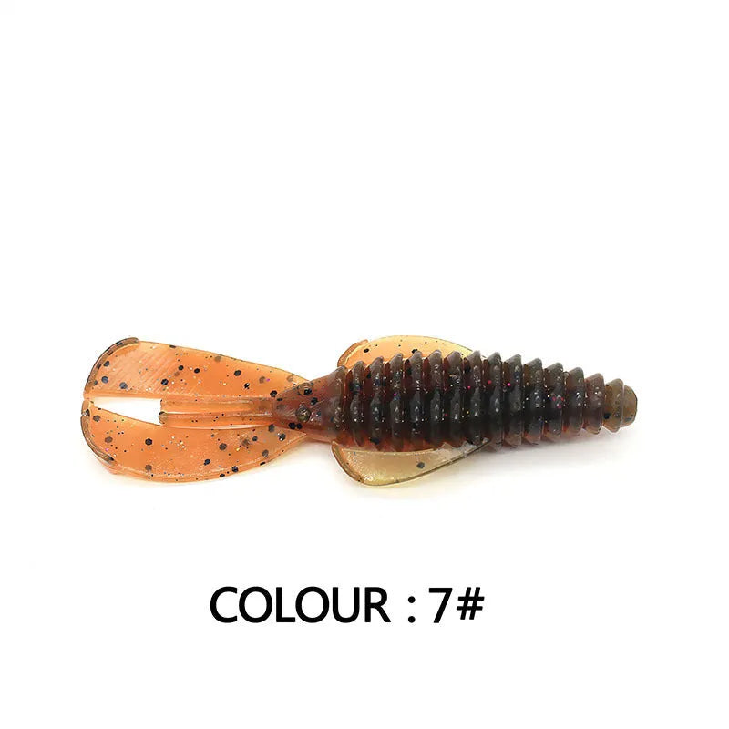 PVC soft bait fishing lure showing colour options in 8cm and 12cm sizes
