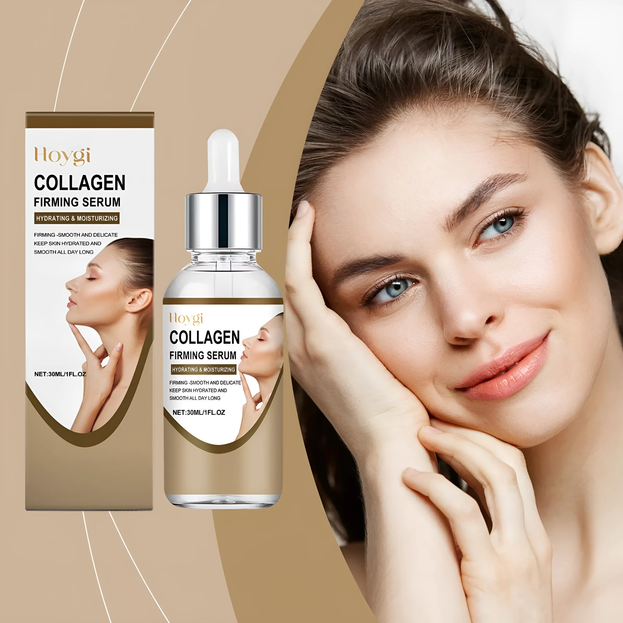 30ml collagen firming care solution serum in compact 2.8cm square packaging