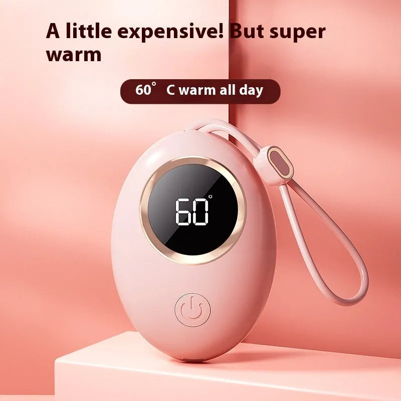 USB digital hand warmer heating pad in chosen colour with display.