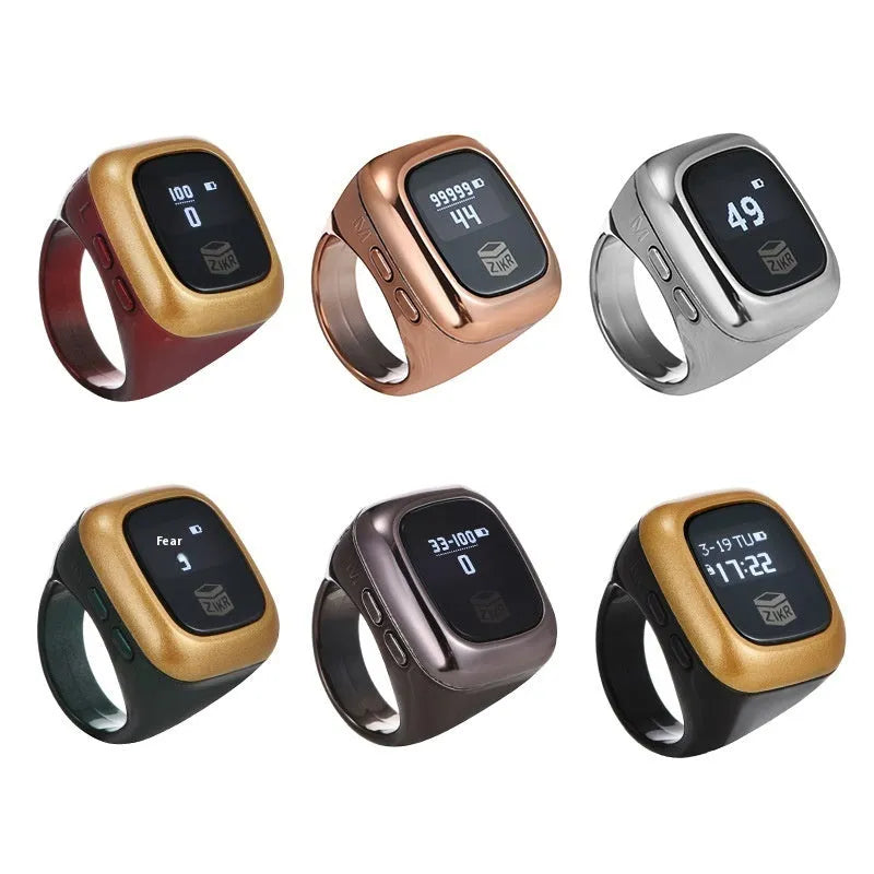 Al-Fatiha electronic digital tasbeeh counter in rose gold colour with digital display
