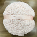 Oversized plush powder puff 150x75mm in pink, white, or skin colour