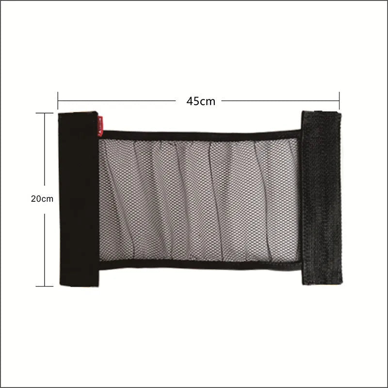 Polyester elastic storage net for car boot organisation in 20x35cm or 20x45cm size.