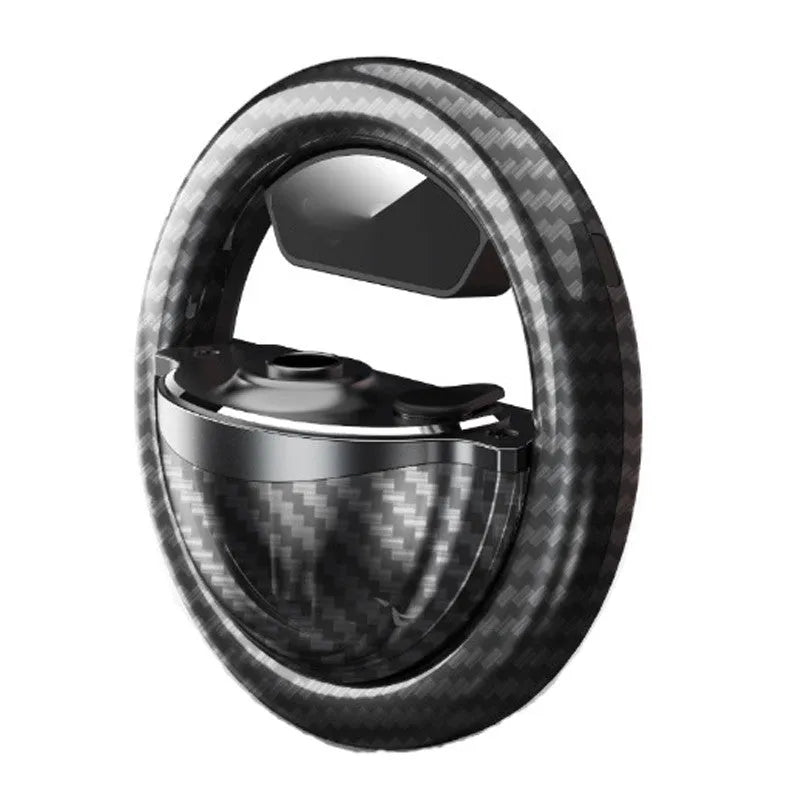 Compact black aromatherapy rhythm lamp with LED lighting and round perfume seat