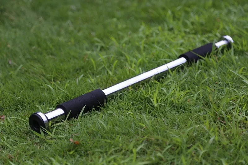 Steel adjustable pull-up bar extended to 100cm width for home fitness installation