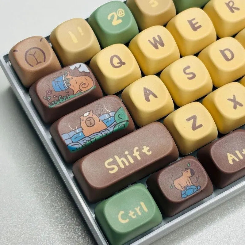 Capabala MOA mechanical keyboard keycap set with 130 ABS keys in Girl-height profile.