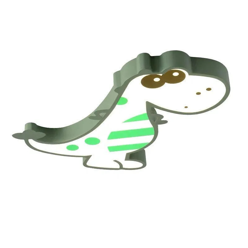 Cartoon dinosaur ceiling light with 48cm diameter and electrodeless dimming in green or pink