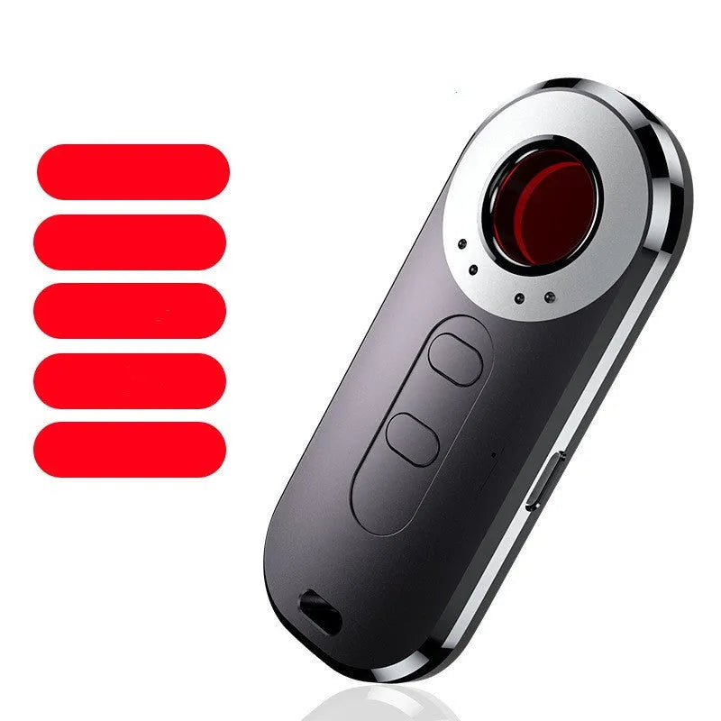 AK400 portable anti-spy detector showing compact design with frequency detection capabilities