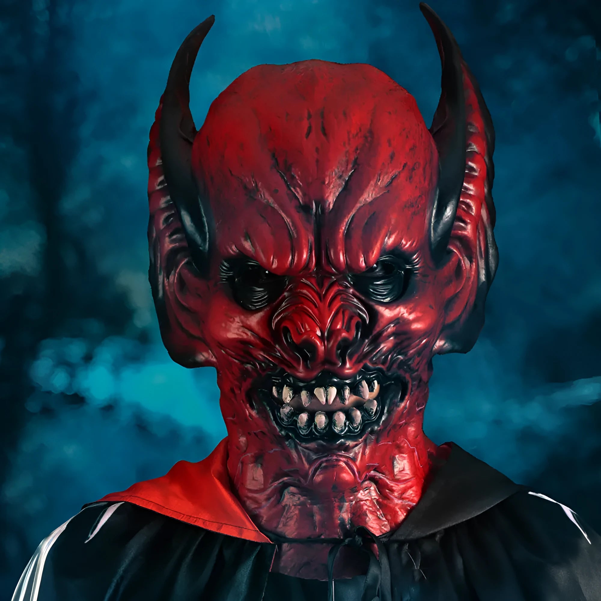 Red bat horror mask made from RP foam for Halloween and costume parties