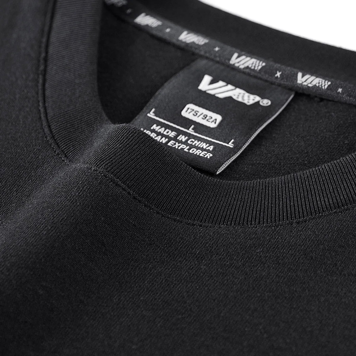 Men's cotton solid colour black short sleeve t-shirt on model, summer casual top