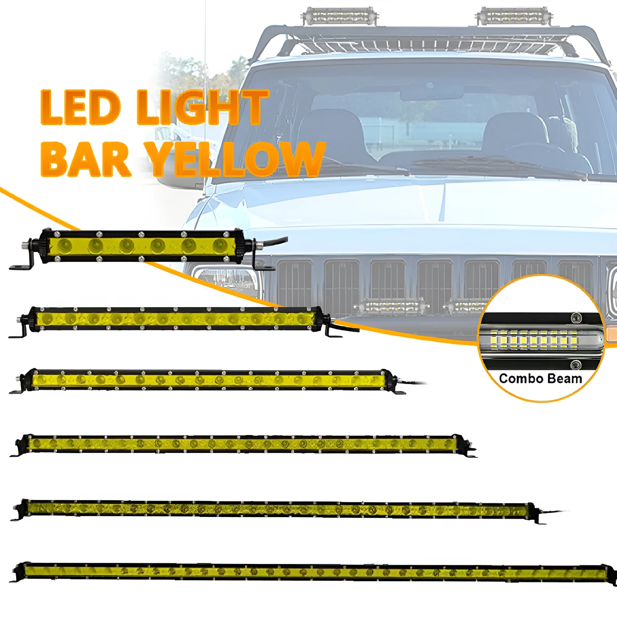 25 inch aluminium alloy single row LED light bar with mounting brackets