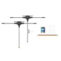 GE Pu dual-frequency ELRS receiver with T-shaped antennas for FPV drone control systems