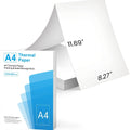 A4 thermal printer paper in white colour with quick-drying surface for business use