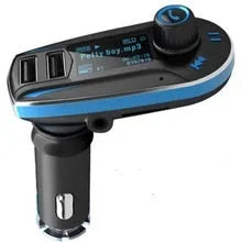 Vehicle Bluetooth MP3 player with LCD screen and 3.5mm audio interface for car audio streaming