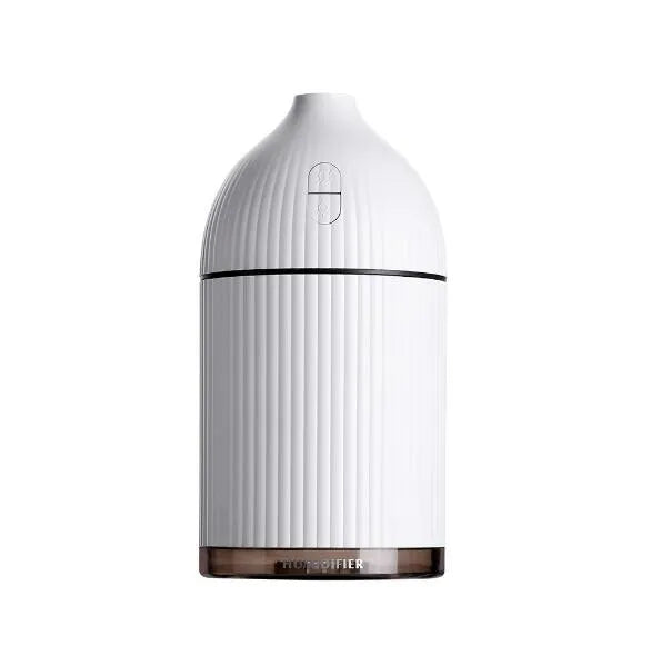 White square ultrasonic essential oil diffuser and humidifier with LED light and USB port