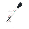 Electrohydraulic hydrometer with glass construction and suction mechanism for battery electrolyte testing