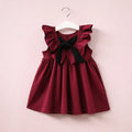 Children's sleeveless one-piece dress in cotton and rabbit fur, pink colour, lotus leaf skirt style for summer