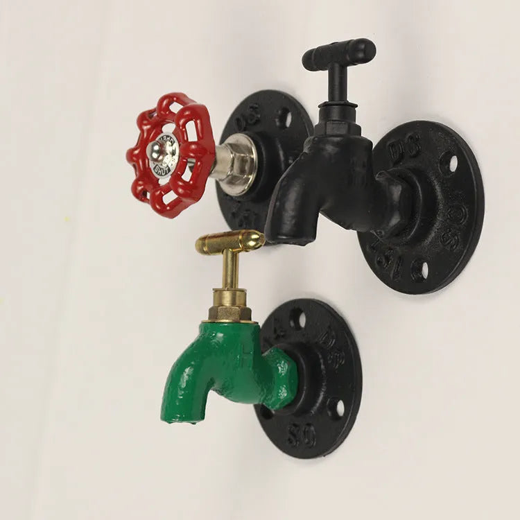 Water pipe style metal towel rack wall hook with polished finish in three colour options