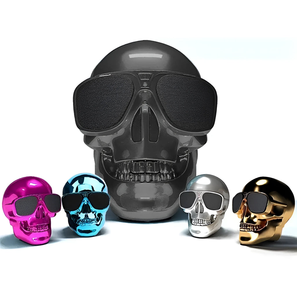 Limited edition skull-shaped wireless Bluetooth speaker in selected colour