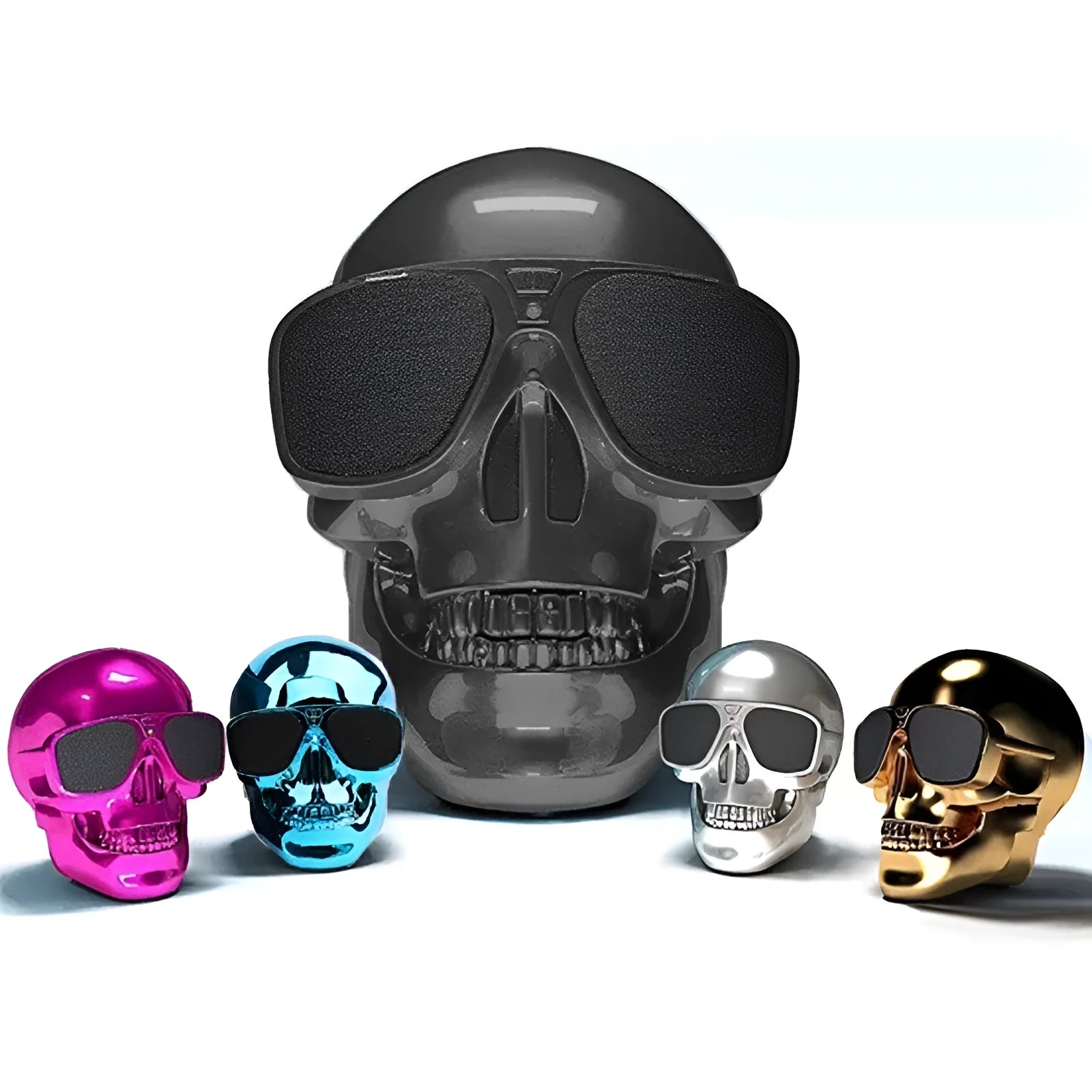 Limited edition skull-shaped wireless Bluetooth speaker in selected colour