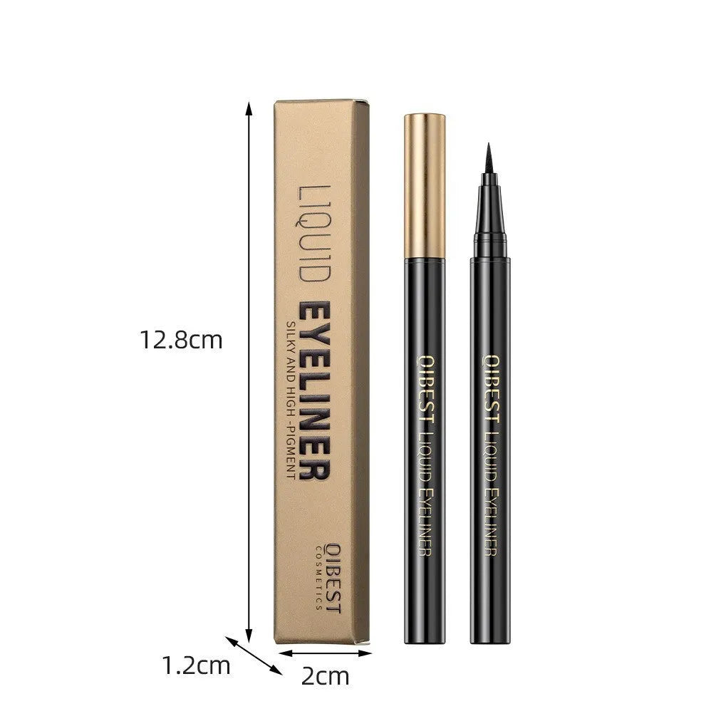 Black liquid eyeliner pen with waterproof, quick-drying formula for smudge-proof eye makeup