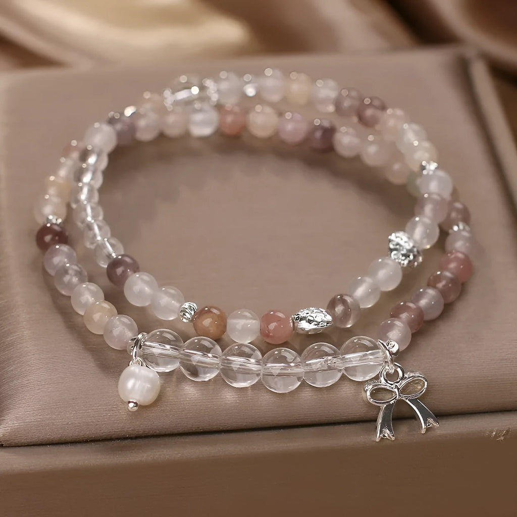 Chinese ancient style beaded butterfly bracelet for women, ethnic style, special-interest design, adjustable, colour options available