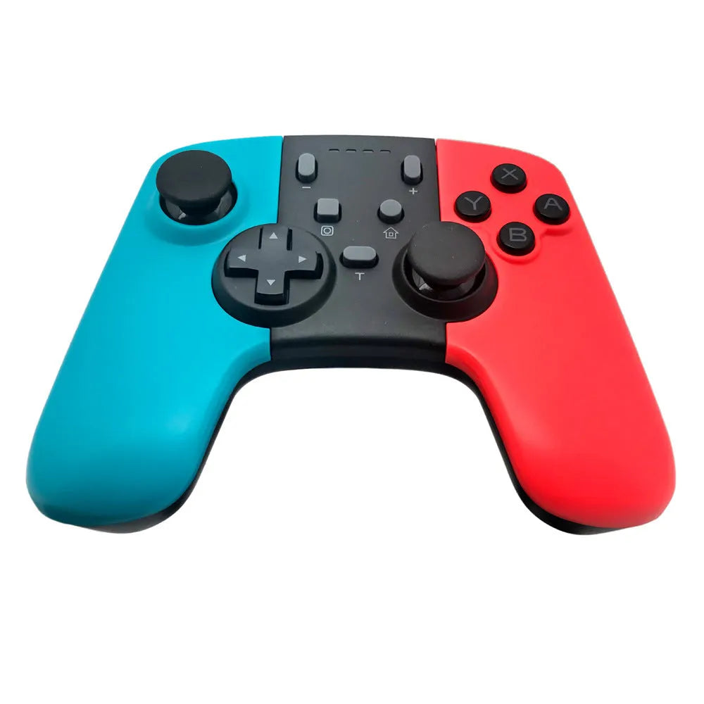 SWH Wireless Nintendo Switch game controller showing buttons, analog sticks, and LED indicators.