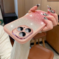 Ultra-thin transparent glitter phone case for iPhone with gradient electroplating finish.