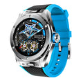 Black mv58 smart watch with silicone strap showing heart rate and fitness data on its screen