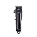Professional waterproof electric hair clipper with brushless motor, shown in black, red, or white.