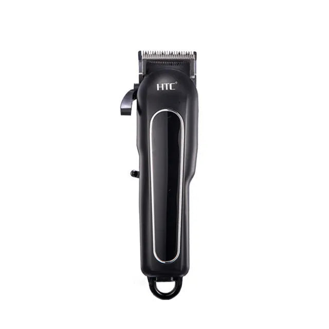 Professional waterproof electric hair clipper with brushless motor, shown in black, red, or white.