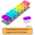 Extra large white portable pill box with 14 removable compartments for medication organisation