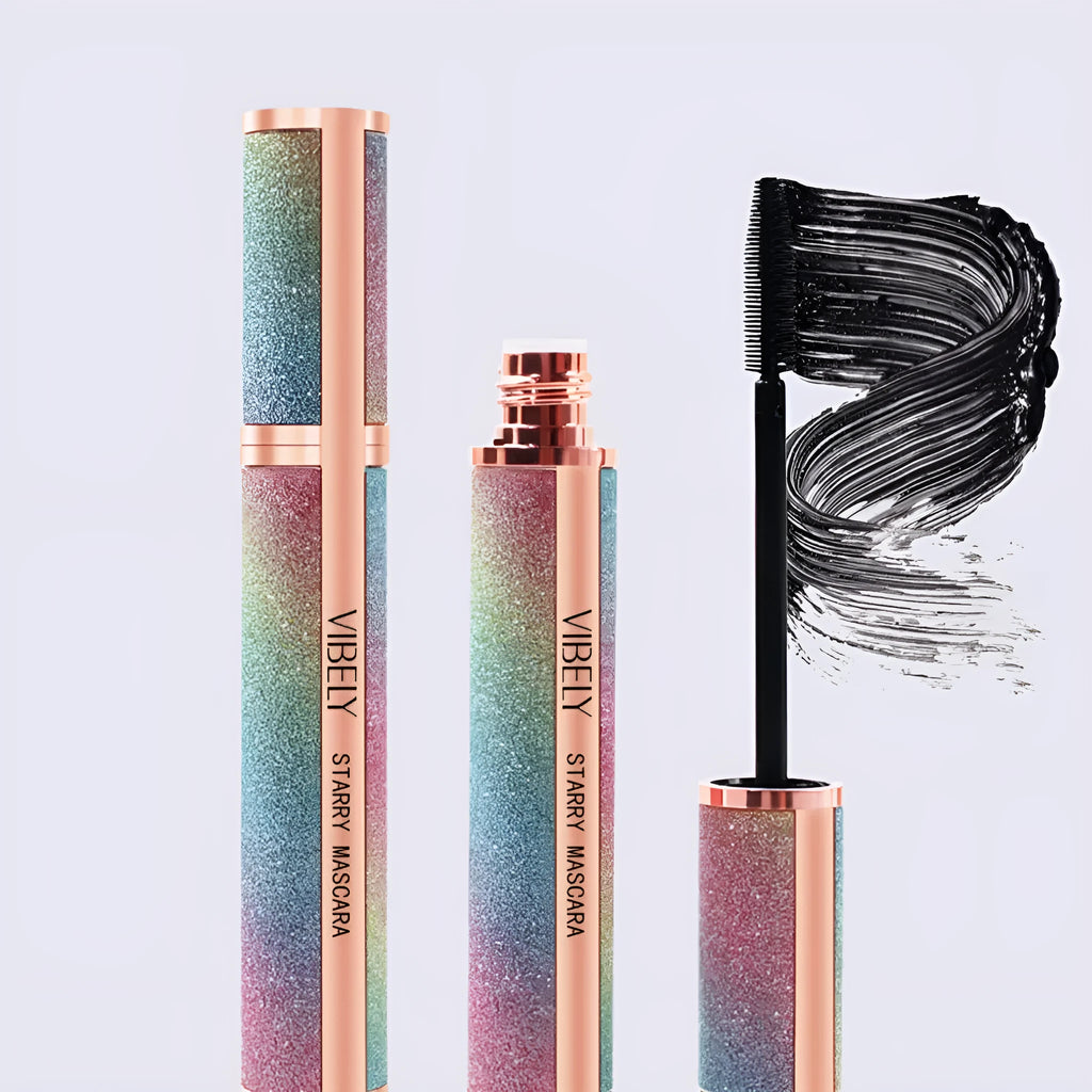 Black waterproof mascara with 4D volumising technology for thick, curled lashes