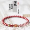 Purple cinnabar and strawberry quartz bracelet with lucky beads and peach blossom design for women