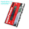 External mechanical hard disk for mobile gaming with USB cable and carrying case.