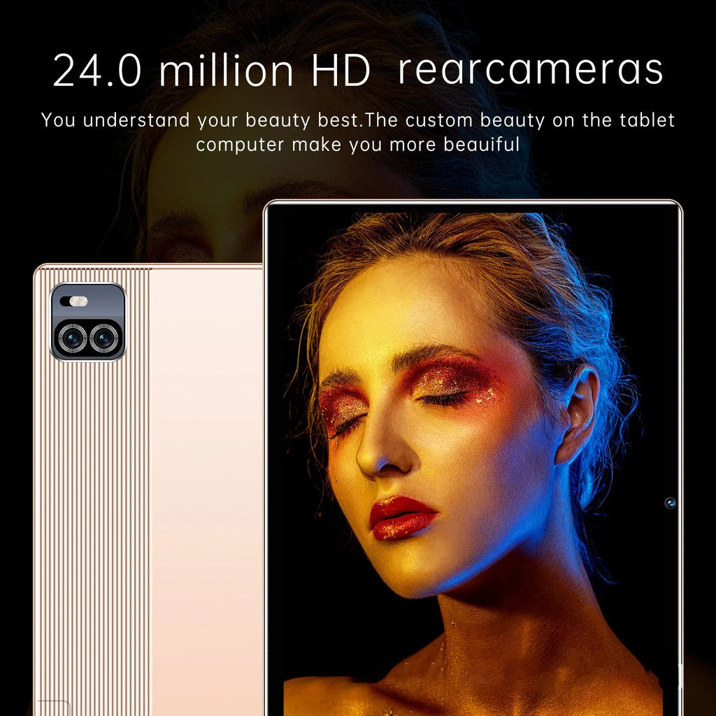10.1 inch voice call HD smart game tablet in gold, blue, and gray colour options