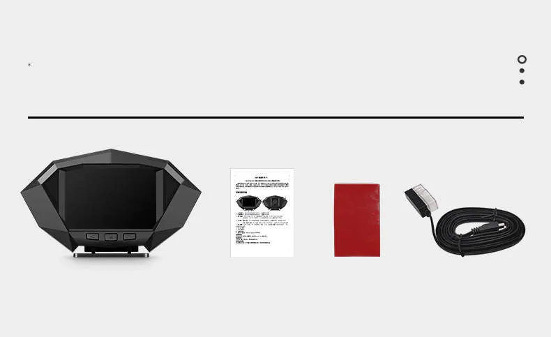 P1 vehicle HUD head-up display unit with LCD screen and installation accessories
