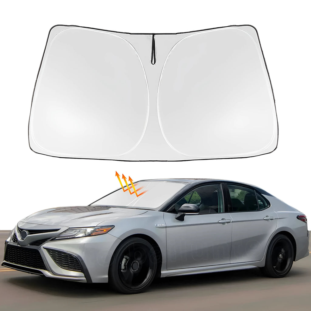 Silver aluminised car windshield sunshade for NOAH XOVY 90 series vehicles