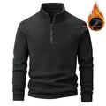 Plus-size striped lamb fleece hoodie in black, loose fit, size 5XL, side view