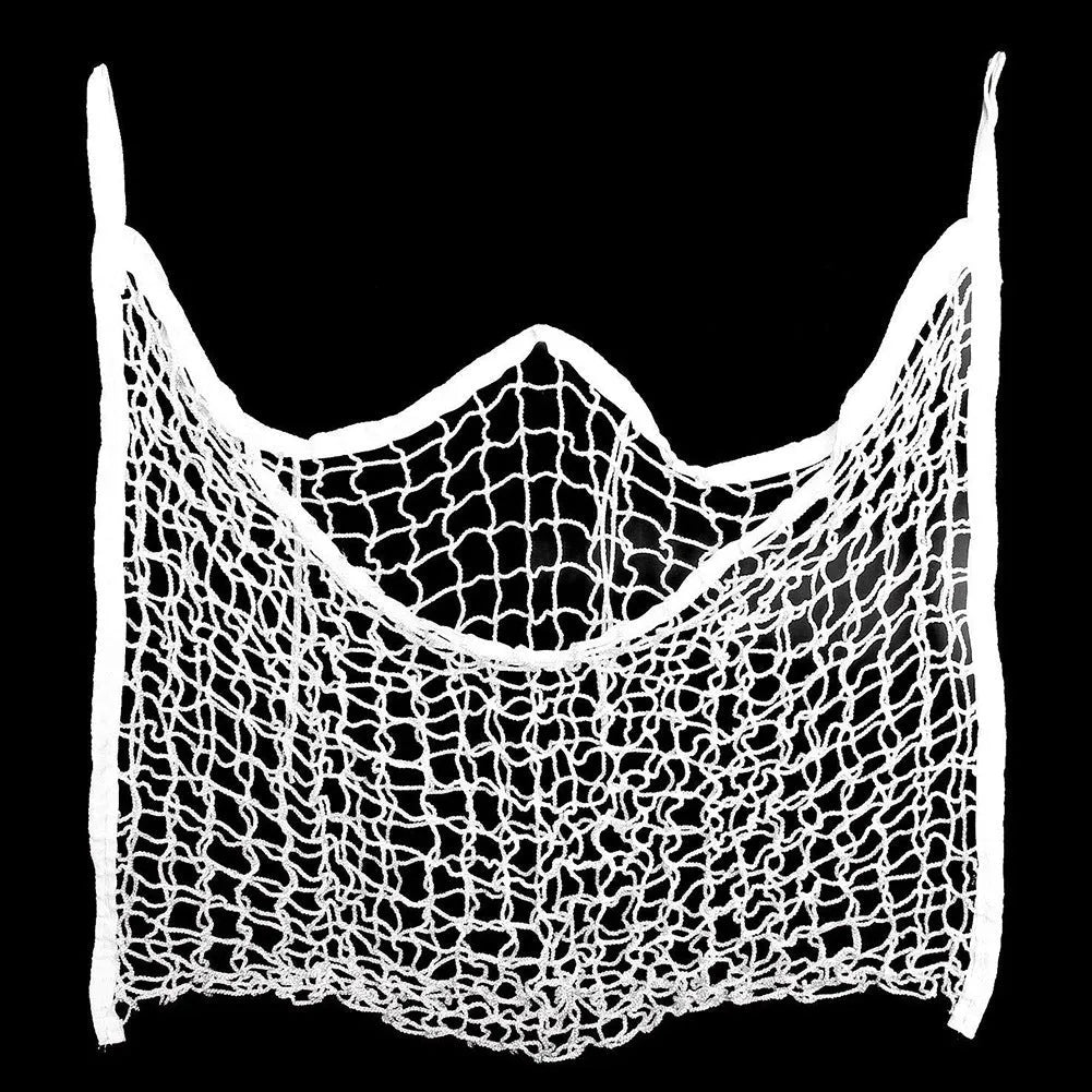 Woven polyethylene rope grid horse feeding bag hanging with black colour option