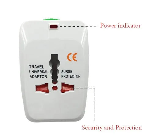 Universal travel plug adapter with global conversion for mobile charging
