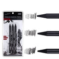 Set of six wood-free graphite sketching pencils with HB, 2B, 4B, 6B, 8B, and EE hardness grades