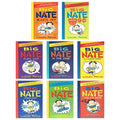Big Nate 8-book box set cardboard cover with cartoon illustrations of Nate Wright