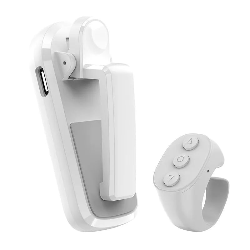 Wireless page turner remote control with clicker buttons for hands-free reading on tablets