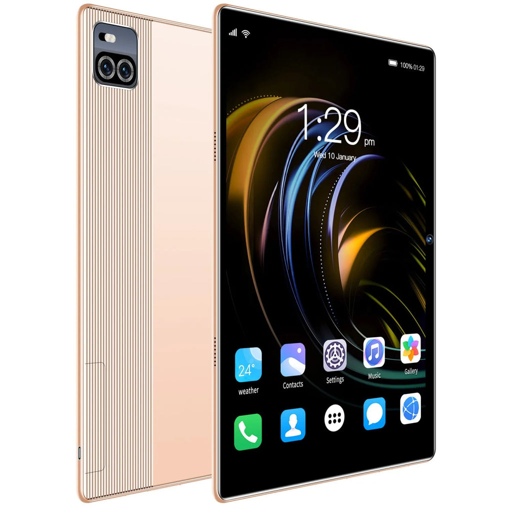 10.1 inch voice call HD smart game tablet in gold, blue, and gray colour options