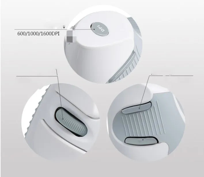 M 618 wireless vertical ergonomic computer mouse in black or white with DPI switch