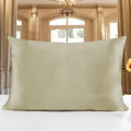 19 Momme double-sided silk pillowcase in mulberry silk showing colour options and three available sizes