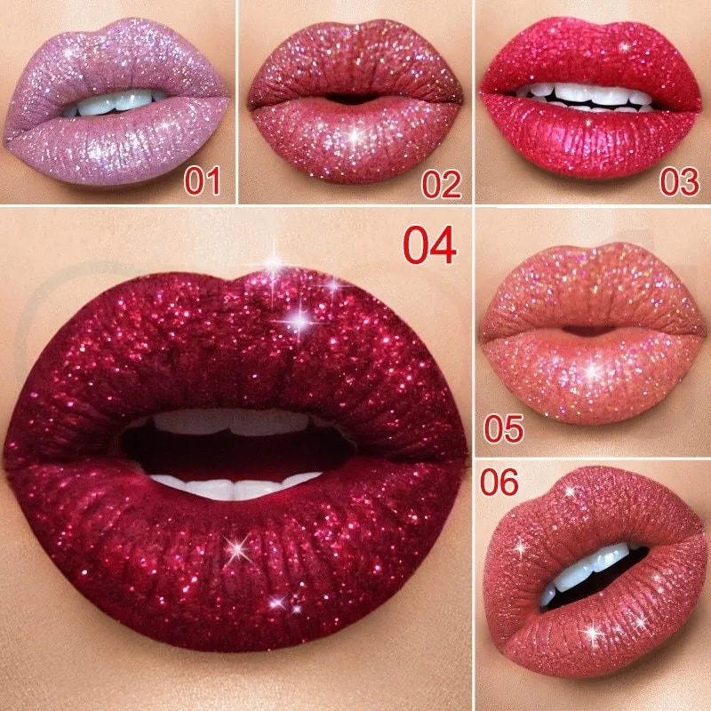 Symphony shiny matte metal lip gloss lipstick 4mL in shade 01 style with silver tube and black cap