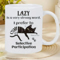 Ceramic 11oz mug with creative picture design applied via thermal transfer